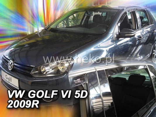 מגני רוח השחלה VW Golf VI 5d 2008-2012 htb (rear deflectors included)